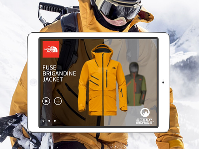 North Face project ecommerce interface retail tablet the north face ui ux