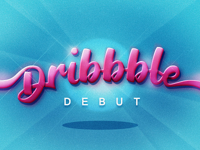 Dribble Debut Shot 2016 calligraphy custom type lettering type illustration typography