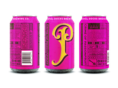 Passion Mockup beer can hand drawn type magenta