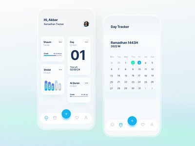 Ramadhan - App Tracker android calendar design ios player ramadhan tracker ui ux