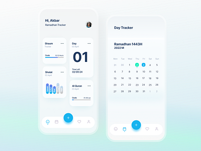 Ramadhan - App Tracker android calendar design ios player ramadhan tracker ui ux