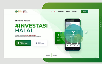 Hero Header for Dana Syariah Indonesia ui website design