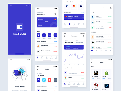 Insta Cash Wallet App 2022 trend android app design bank app cash cash wallet clean creative finance graph illustration ios minimal mobile mobile app money typography uiux wallet app