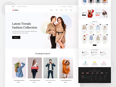 Lumen - Fashion Ecommerce Website 2022 clean clothingliness creative design e commerce ecommerce ecommerce shop fashion minimal online shop online shopping online store outfits shopping style guide trend 2022 trendy typography uiux