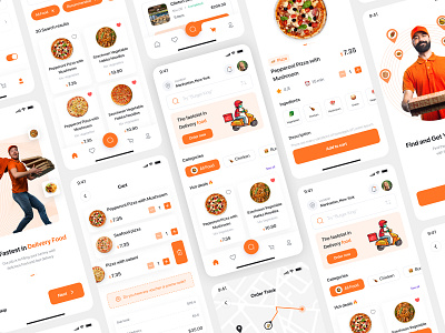 SpeedFood - Food Delivery Mobile App 2022 android app design clean clean app clean ui creative design food food app food delivery food delivery app ios minimal mobile app mobile app design receipe trendy typography uiux