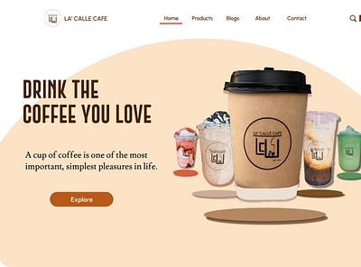 #DailyUI 3 | Local Coffee Shop Landing Page app branding design graphic design illustration logo typography ui ux vector