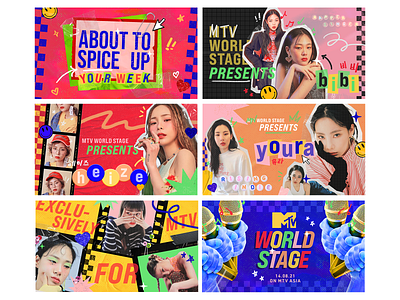 MTV World Stage Visualiser 1.0 branding collage design graphic design