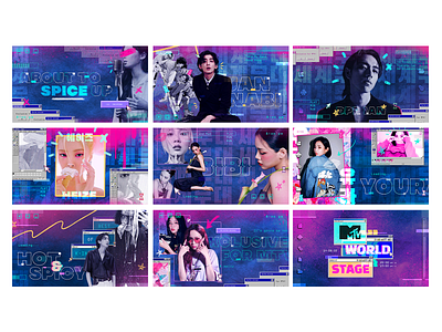 MTV World Stage Visualiser 3.0 branding collage cyberpunk design graphic design typography webcore