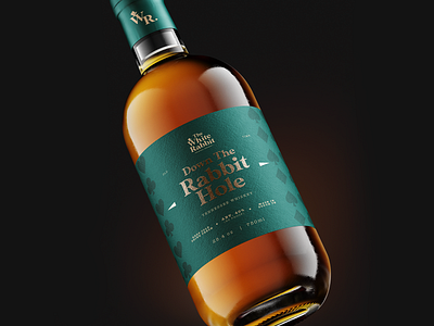 The White Rabbit Whisky Bottle bottle packaging branding design graphic design packaging typography