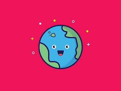 Earth Day character earth day flat happy illustration minimal nature vector world
