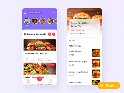 Food Delivery App Freebie burger cart delivery food food app food delivery food delivery app freebie freebies recipe app restaraunt restaurant app sketch