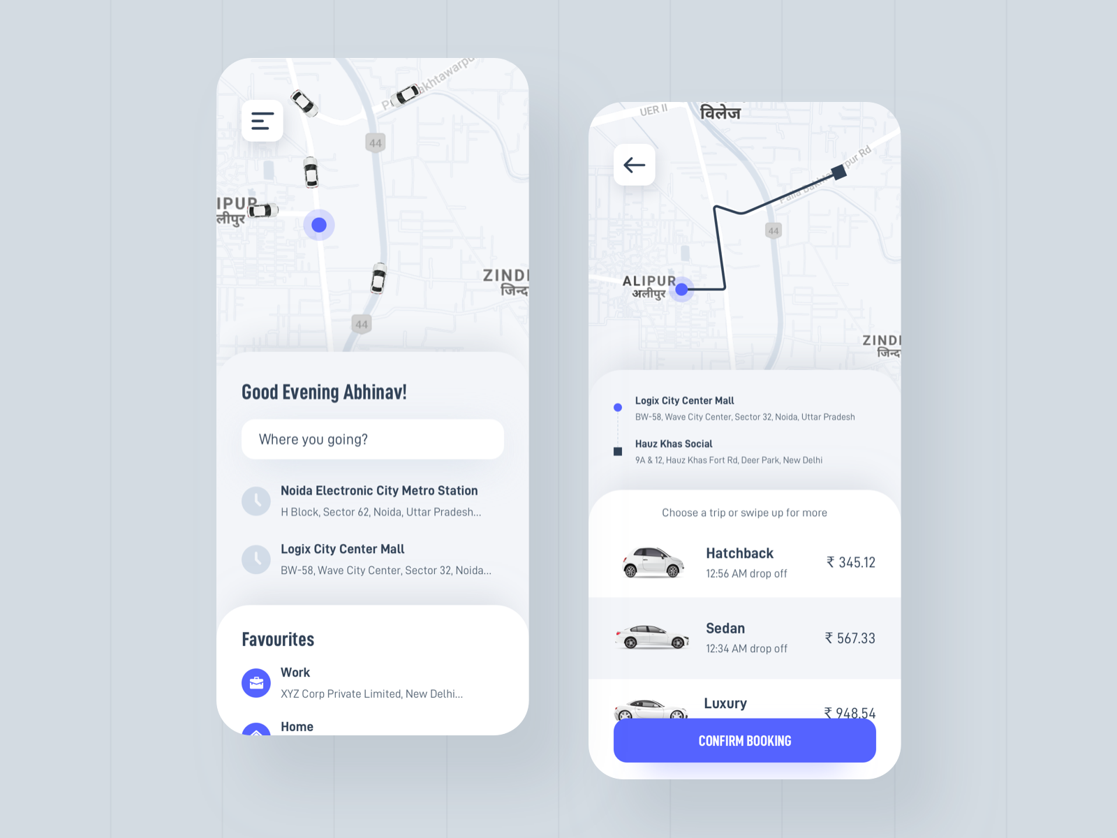 Cab Booking by Abhinav Agrawal on Dribbble