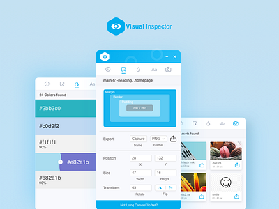 Visual Inspector Tabs chrome design designer developer editing extension free prototype tool website