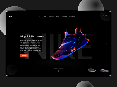 Nike: Landing page branding debut design graphic design landingpage nike shoes typography ui ux web design website