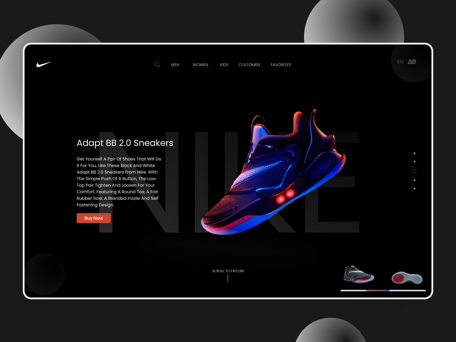 Nike: Landing page by Vaishnavi on Dribbble