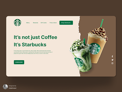 Starbucks: Landing page branding coffee debut design graphic design illustration landingpage logo starbucks typography ui ux vector
