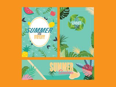 Summer Banner background banner branding business design gift illustration summer vector