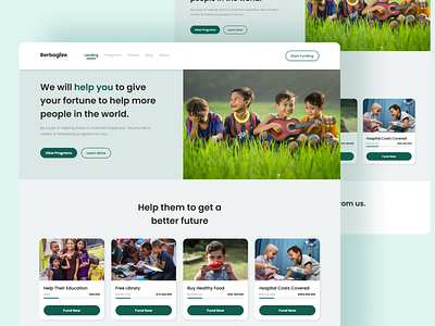 Charity Landing Page UI Desktop Website