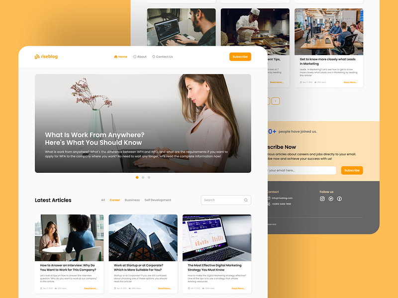 News Landing Page designs, themes, templates and downloadable graphic ...