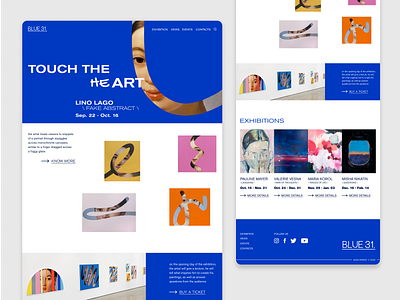 BLUE 31 - Art Gallery Landing Page art branding design graphic design illustration landing logo ui uxui vector