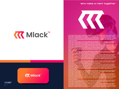 Mlack logo - M letter logo - M modern logo