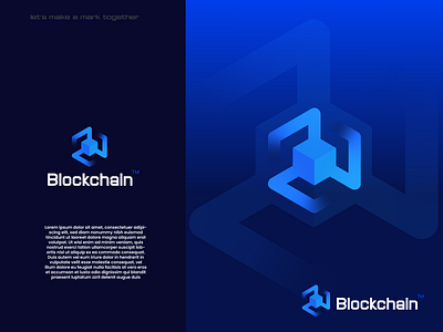 Blockchain logo - metaverse - crypto - logo design