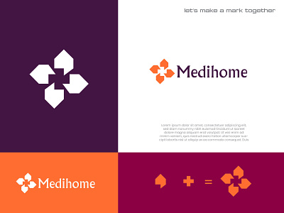 Medihome logo - home logo - medical logo