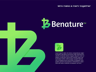 Benature logo - B letter logo - Logo design