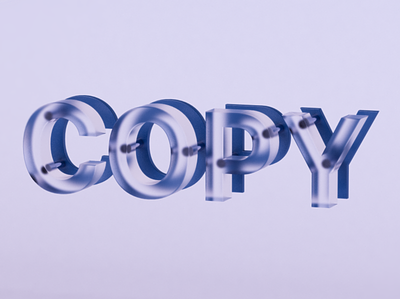 3D Copy Typography 3d copy text typography