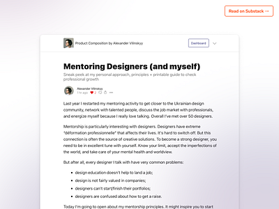 Mentoring Designers (and myself)