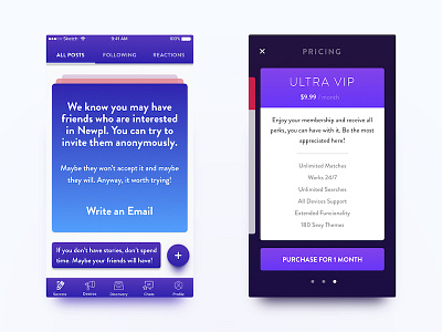 ♥️Real Dating Application♥️ cards dating exploration ios mobile pricing stories ui ux