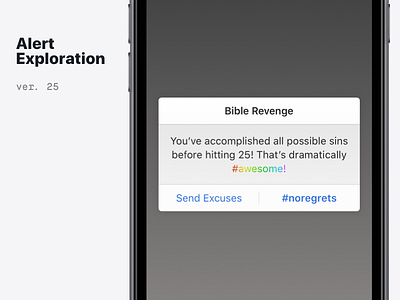 🙏 New Day, New Alert ios mobile modal popup ui