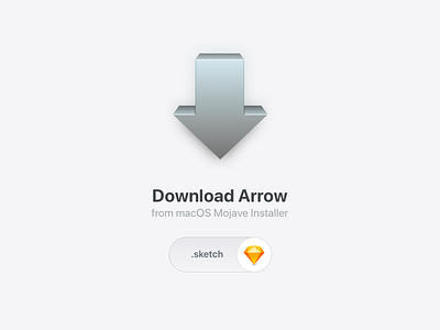 ⬇️ Mojave Installation Arrow 3d arrow illustration macos metal mojave resource sketch