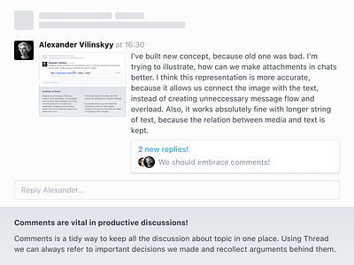 🧵How can we embrace threads? chat concept message thread ui ux