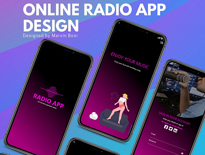 ONLINE RADIO APP DESIGN online radio design online radio ui radio ui