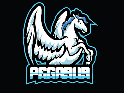 Pegasus design graphic design illustration logo mascot logo vector