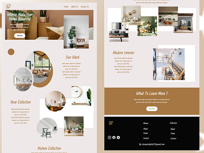 Interior webdesign UI UX