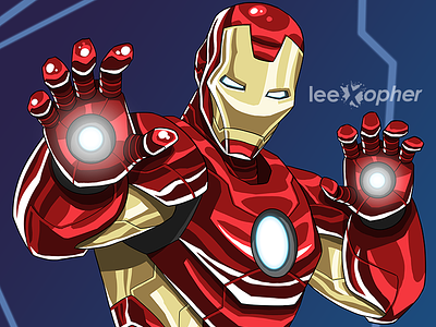 Iron Man character design comic book comics digital illustration iron man marvel shiny superhero tony stark