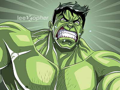Hulk angry avengers bruce banner character design comics digital gamma ray green hulk illustration marvel superhero