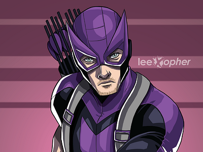 Hawkeye By Lee Xopher archer clint barton comics digital hawkeye marvel superhero