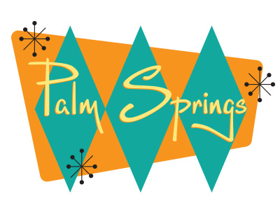 Palm Springs Mid-Century Modern diamond geometric handlettering lettering midcentury mod modern palm springs retro type typography vintage