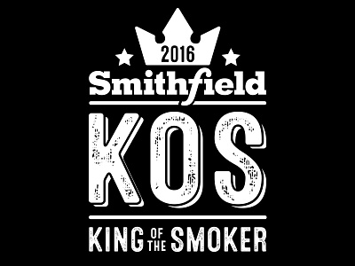 Smithfield King of the Smoker Logo bbq design grunge king letters logo smithfield smoker