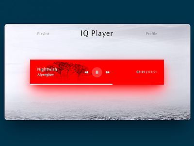 Web Audio Player Embracing Concept audio audio player background glow mp3 player player red relieved 听