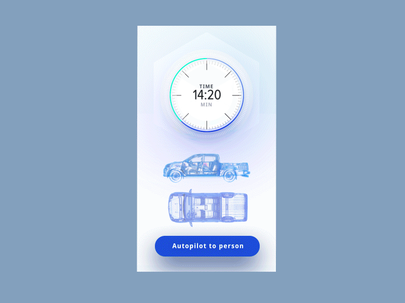 Smart Car app animation, self driving car control center animation autopilot control coveted driver junction my location navigation pilot robot self driving car smart smart car tesla