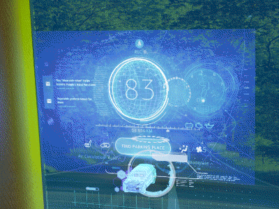Self Driving Car VR animation concept for Future GUI
