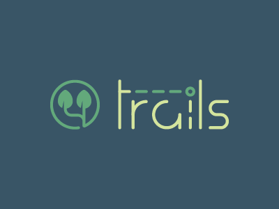 Trails Branding branding color identity leaf logo logotype node.js trails typography vector