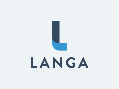 Langa branding color flat design identity langa logo logotype typography vector