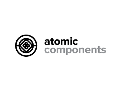 Atomic Components Logo architecture atomic components atomic design branding components identity interface logo mark minimal ui ux