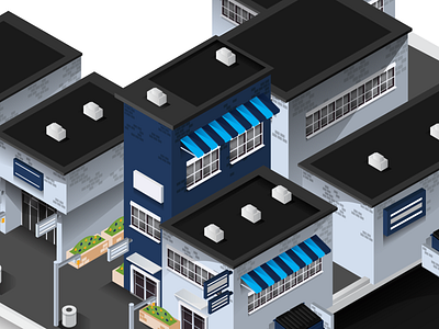 Isomorphic Town Test Illustration 1 building iso town