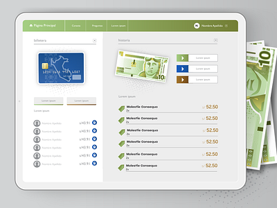 Peruvian Soles Finance Page banco bank credit card debit ipad peru sol ui ux